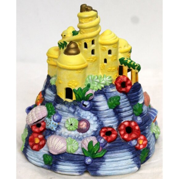 Disney Christmas Village Underwater Castle Little Mermaid Ariel Light Up Porcela - Picture 3 of 9